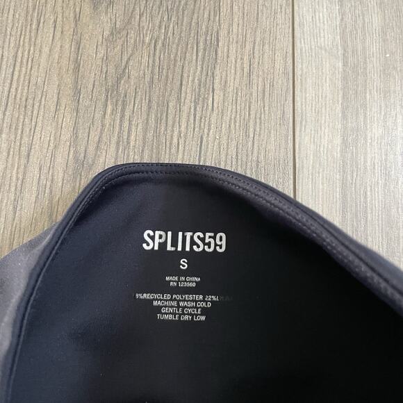 Splits59 Black Glenda Lace Up Techflex Full Length Leggings Size Small Pilates - Picture 4 of 7